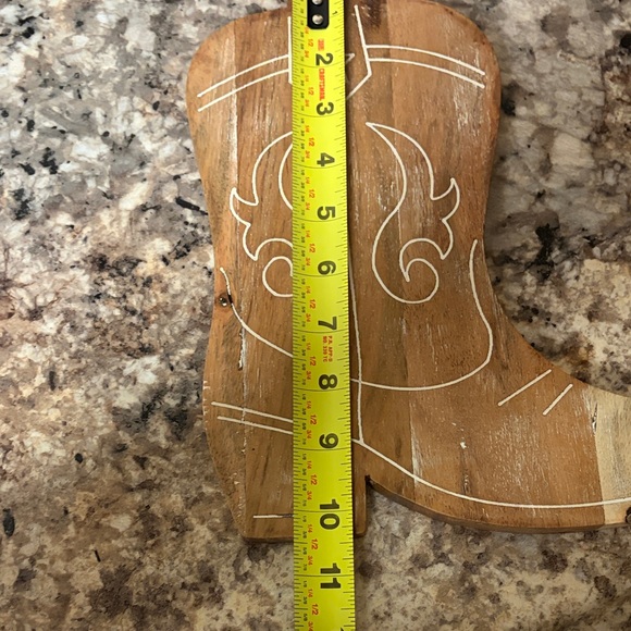 Rustic Wooden Boot - Picture 2 of 4